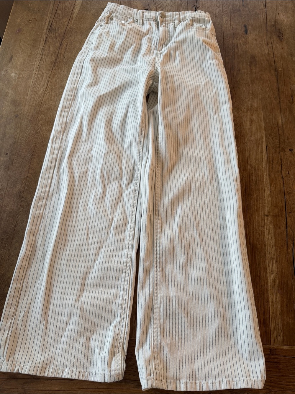 Oat Striped Jeans Size 4